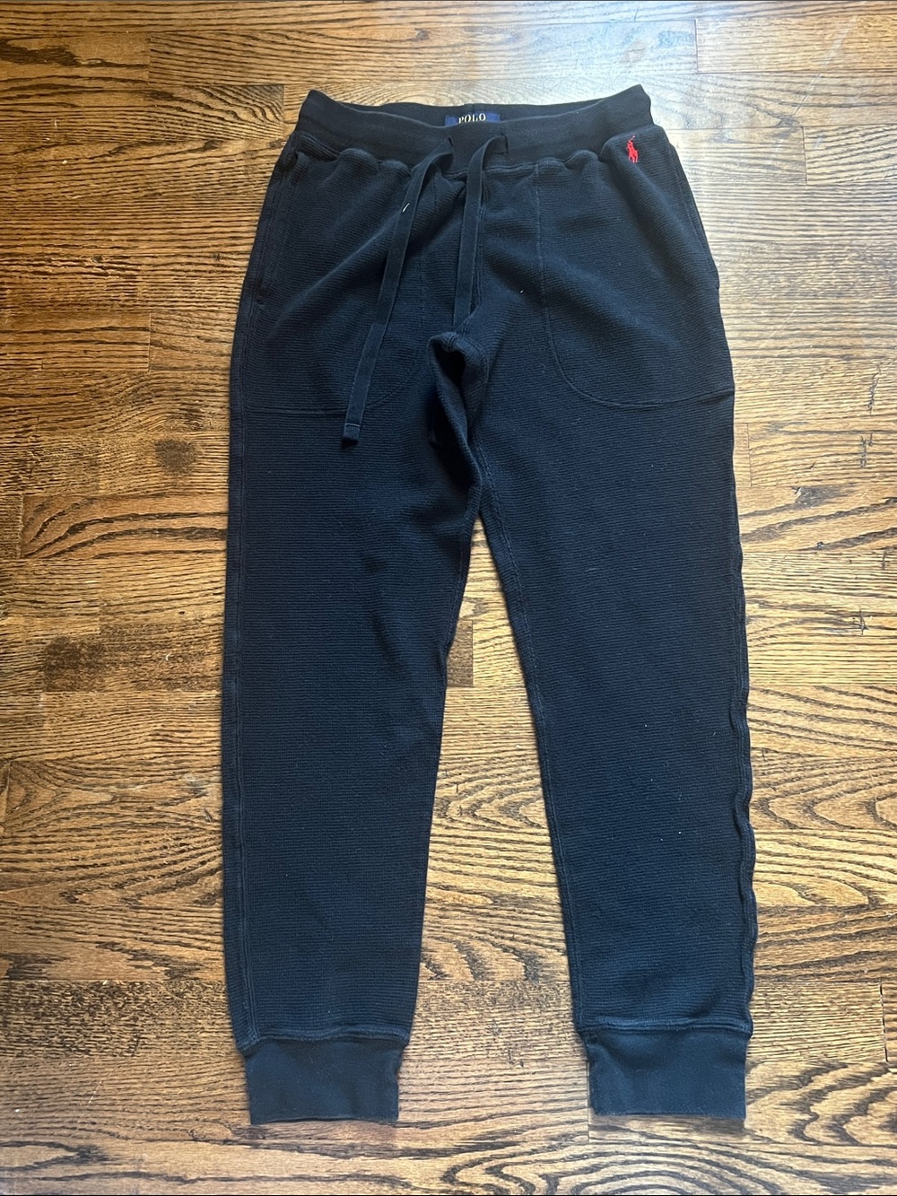 Polo by Ralph Lauren Black Jogger Thermals with Red Pony